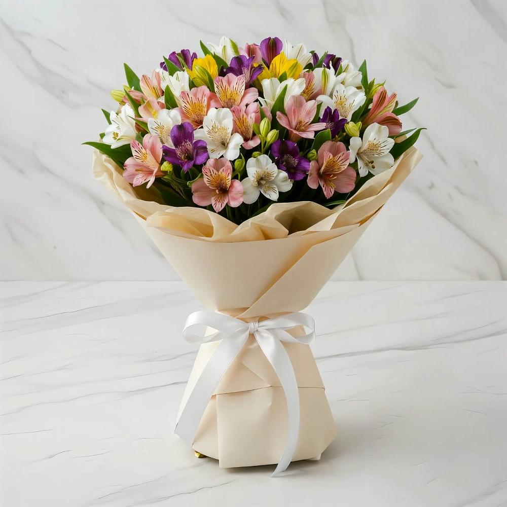 Букет цветов из: Альстромерии в Приозерском