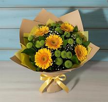 Букет цветов из:  Герберы и Хризантемы #REPLACE_PRED# Приозерском