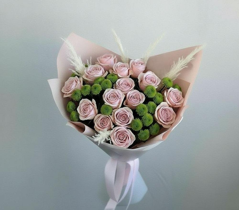 Букет цветов из: Розы и Хризантемы в Приозерском