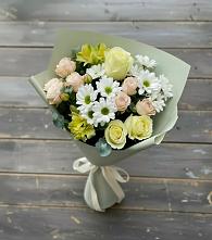 Букет цветов из:  Альстромерии, Розы и Хризантемы в Приозерском