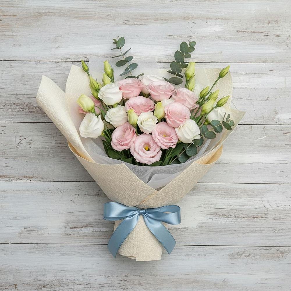 Букет цветов из: Лизиантусы в Приозерском